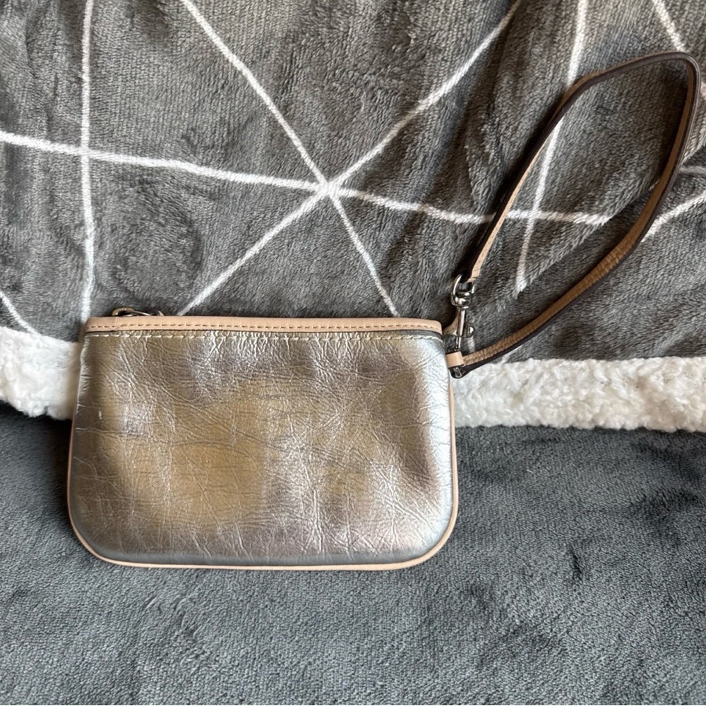 Coach Metallic Silver and Tan Tote Set - Picture 12 of 13
